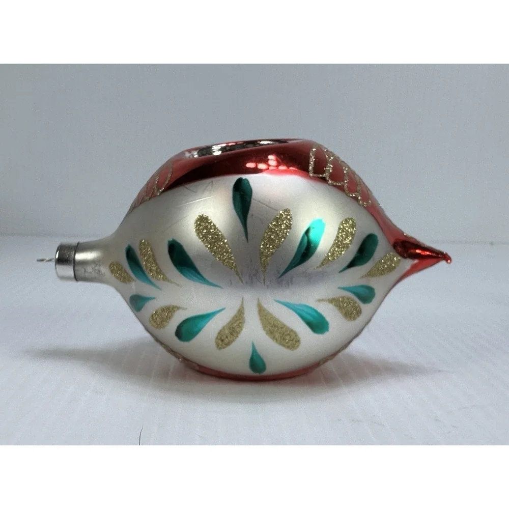 XL  Vintage  Mercury Glass Christmas Ornament   5.5